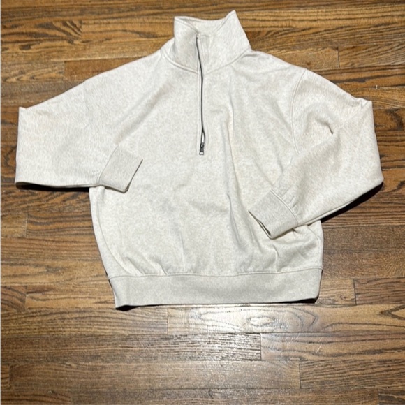 Cozy Cream Quarter-Zip Pullover - Picture 3 of 4